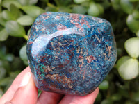 Polished Shattuckite with Azurite and Chrysocolla Free Forms x 4 From Congo - Toprock Gemstones and Minerals 