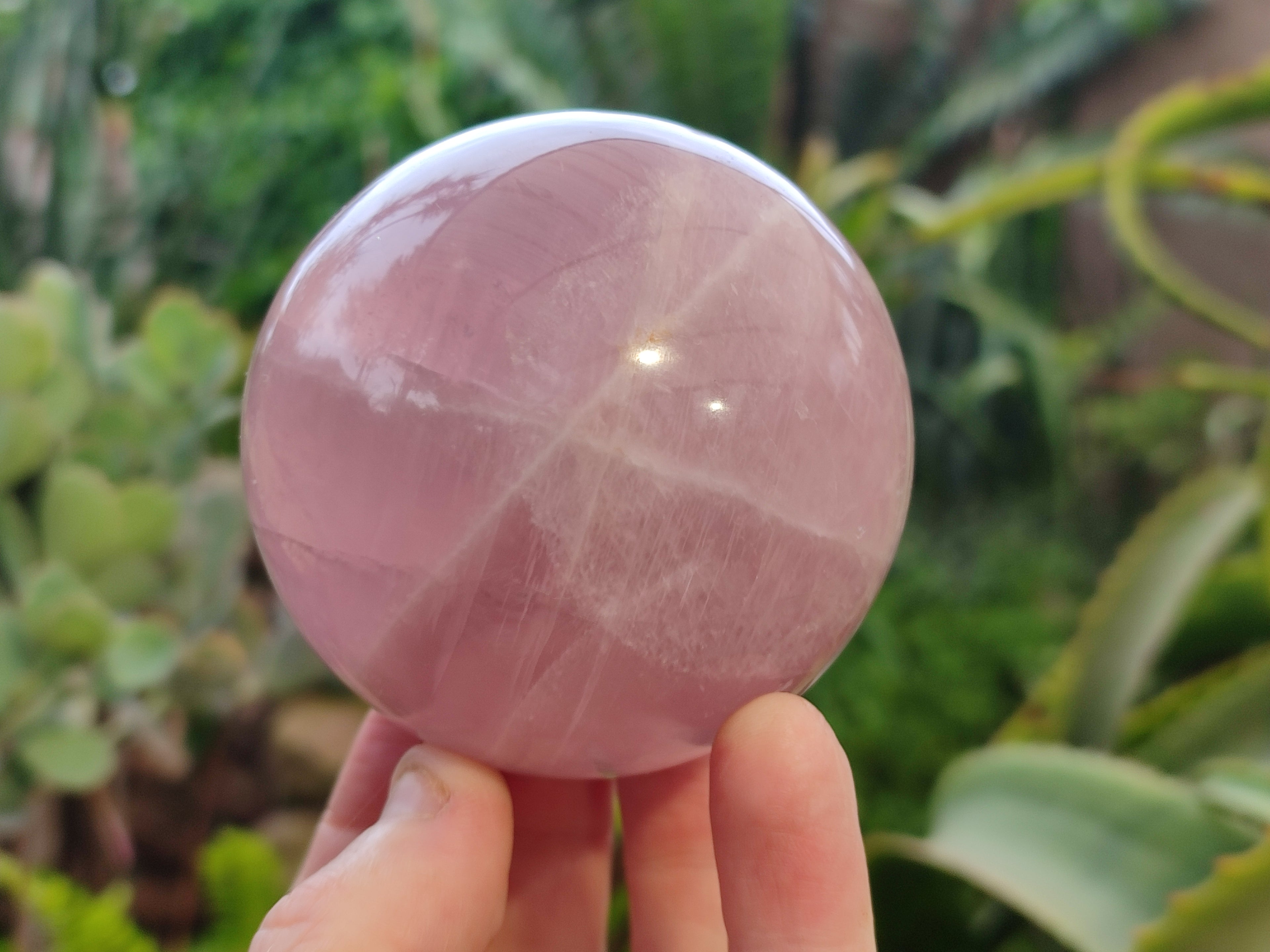Polished Rose Quartz Spheres x 3 From Ambatondrazaka, Madagascar - Toprock Gemstones and Minerals 
