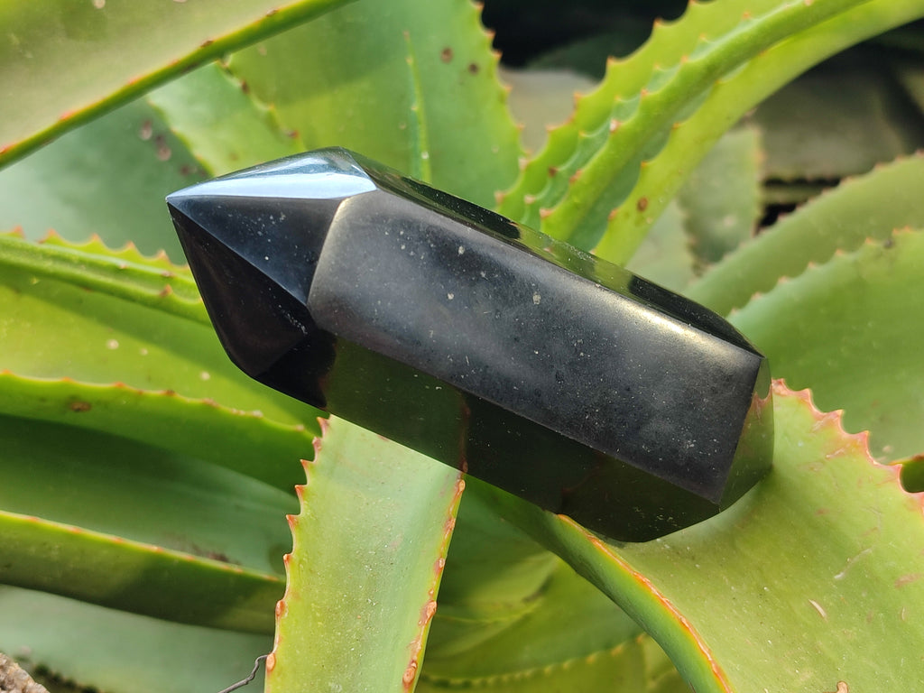 Polished Black Basalt Double Terminated Points x 4 From Antsirabe, Madagascar - Toprock Gemstones and Minerals 