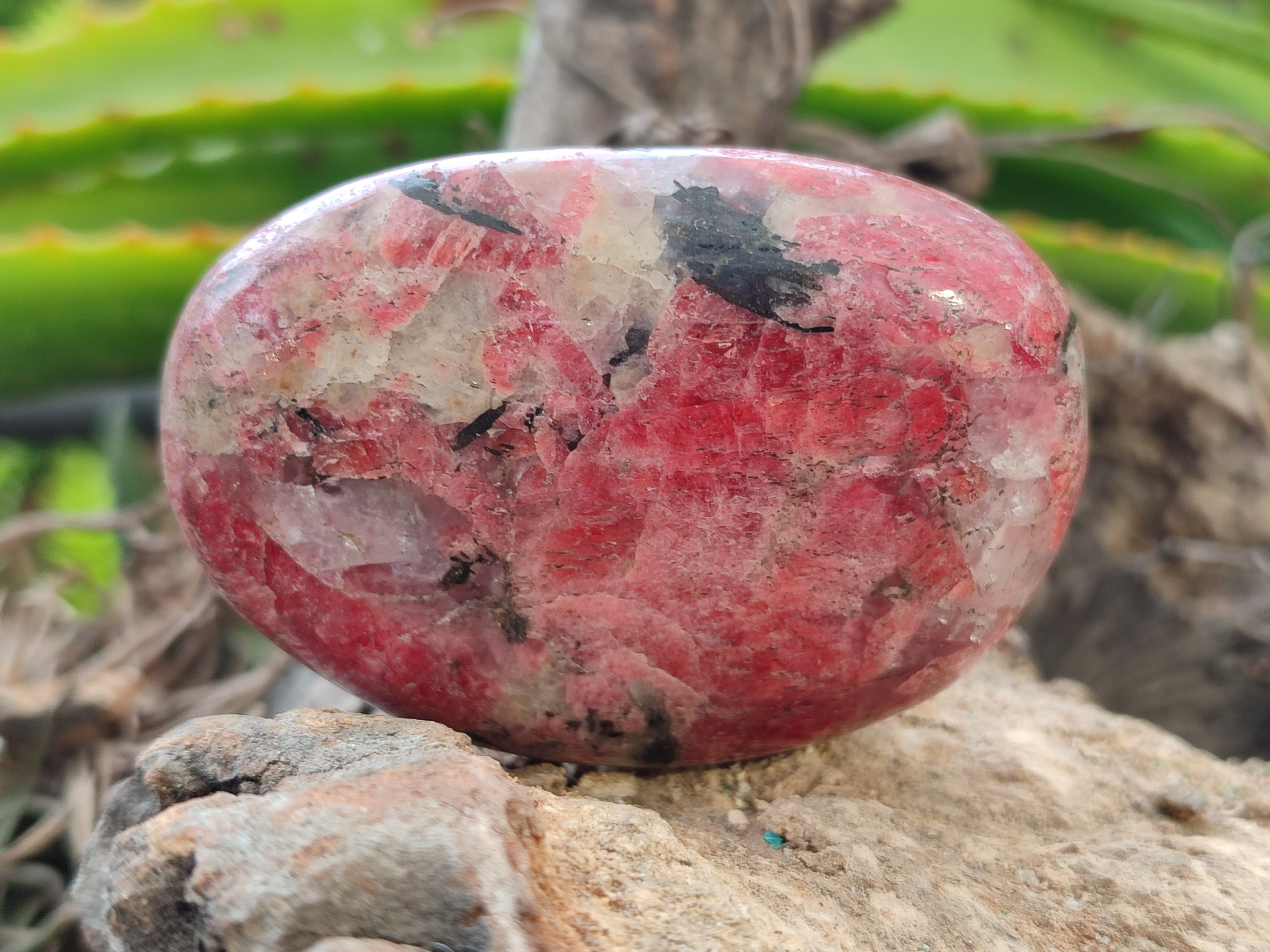 Polished Rhodonite Free Forms x 6 From Rhusinga, Zimbabwe - Toprock Gemstones and Minerals 