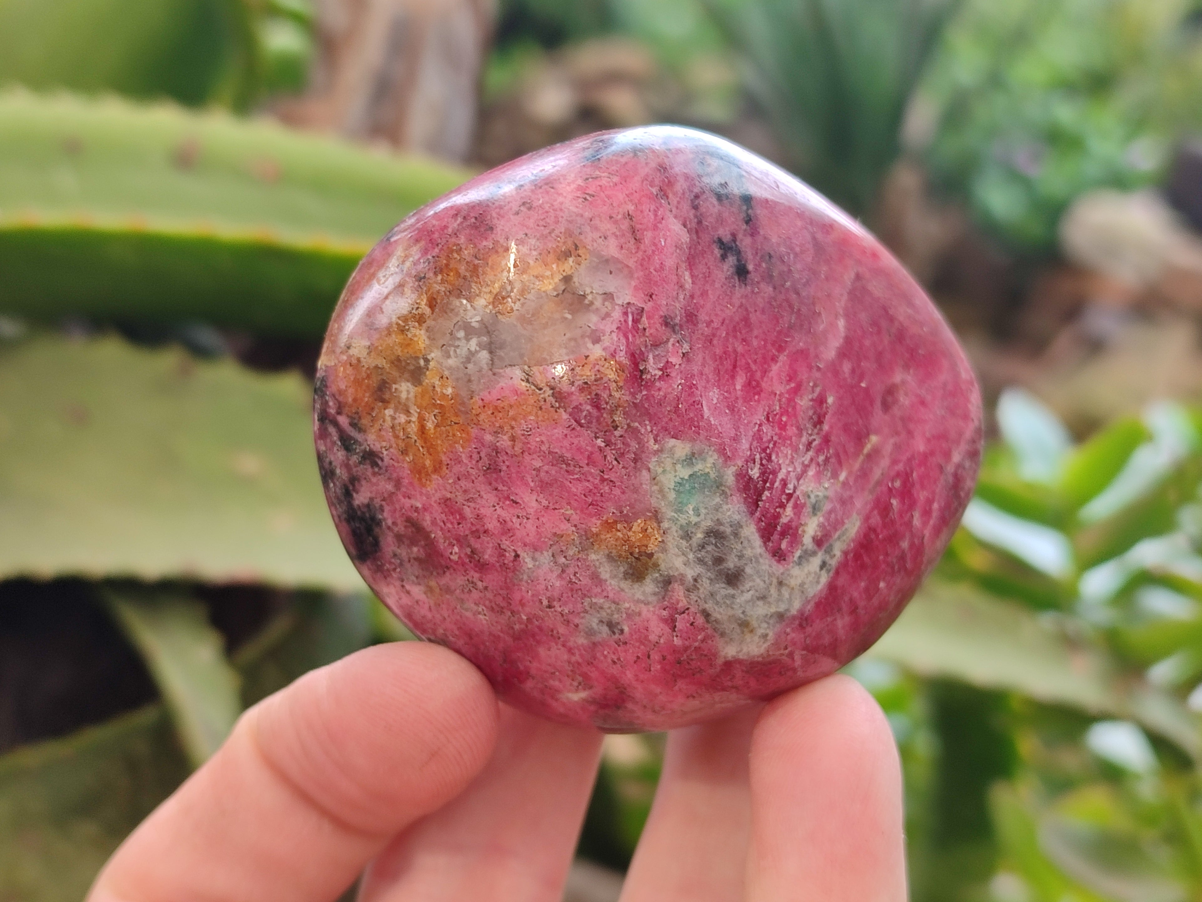 Polished Rhodonite Free Forms x 6 From Rhusinga, Zimbabwe - Toprock Gemstones and Minerals 