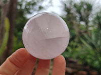 Polished Blue Girasol Rose Quartz Spheres x 5 From Madagascar