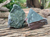 Natural Libethenite Crystals On Dolomite Matrix Specimens x 4 From Shituru, Congo