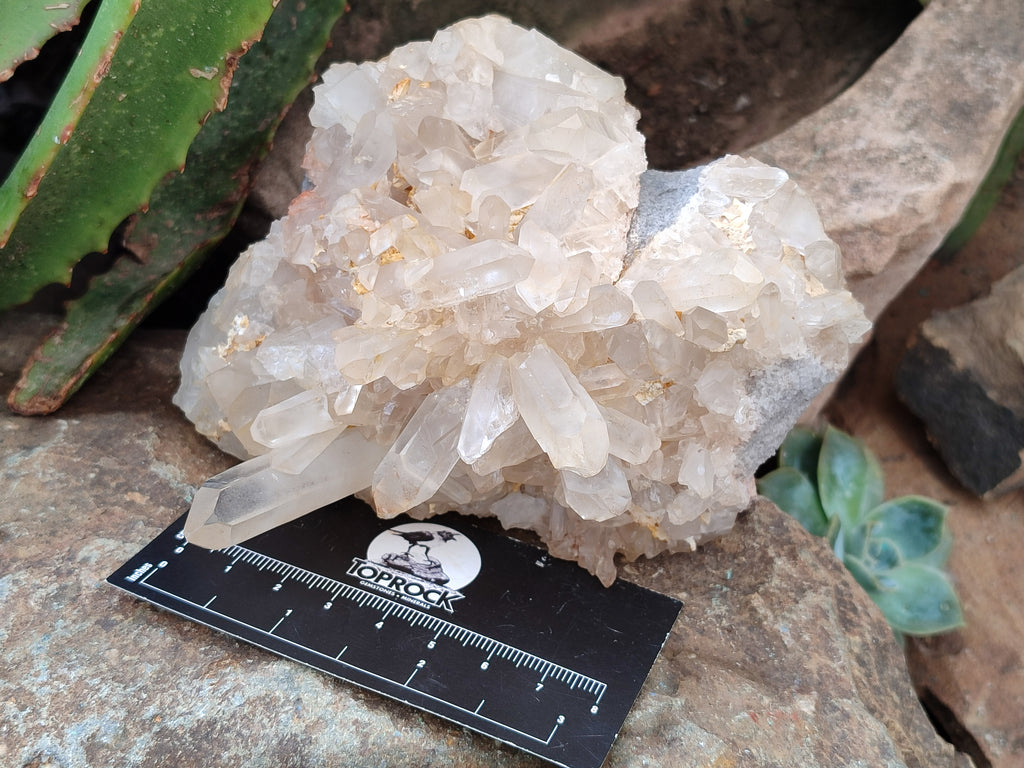 Natural Quartz Clusters x 4 From Madagascar - Toprock Gemstones and Minerals 