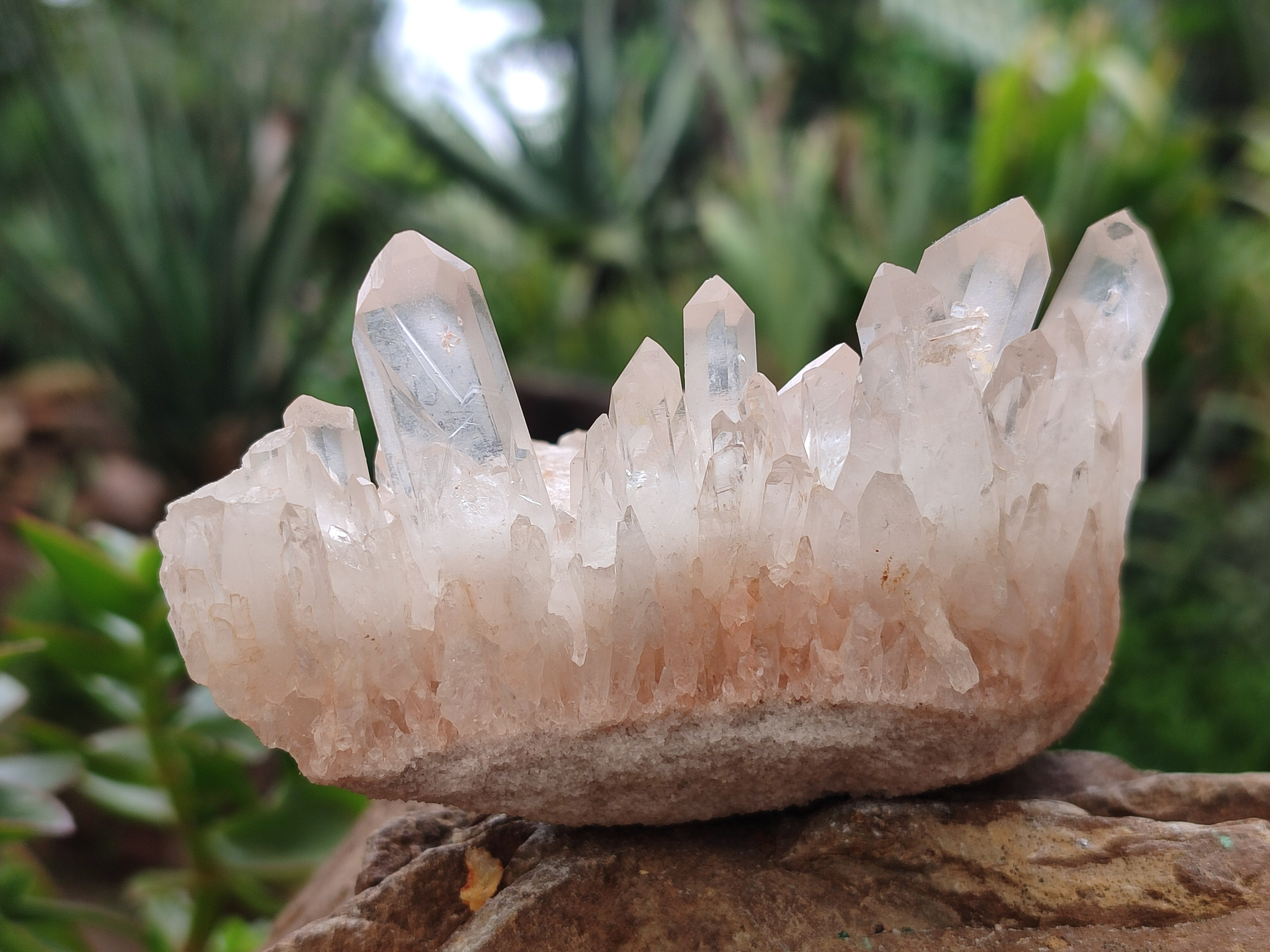 Natural Quartz Clusters x 4 From Madagascar - Toprock Gemstones and Minerals 