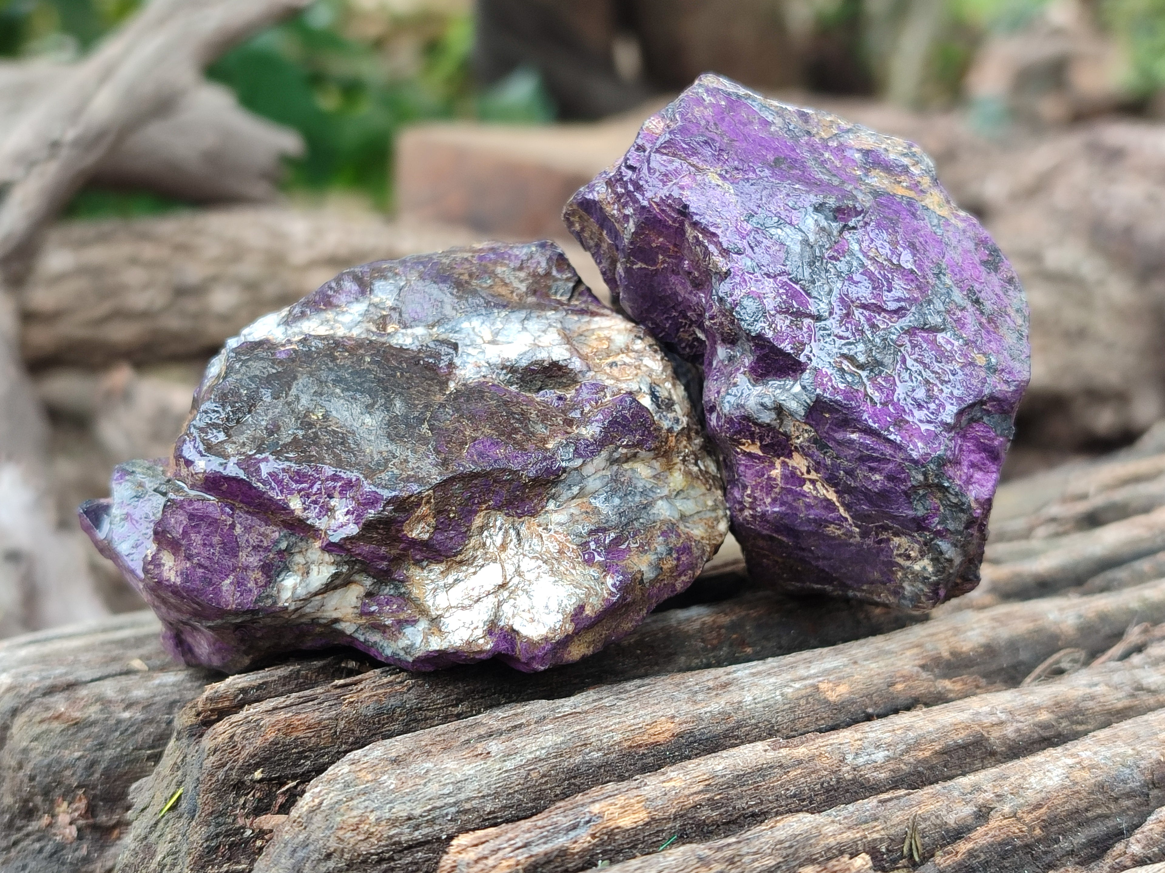 Natural Metallic Purpurite Cobbed Specimens x 6 From Erongo, Namibia - Toprock Gemstones and Minerals 