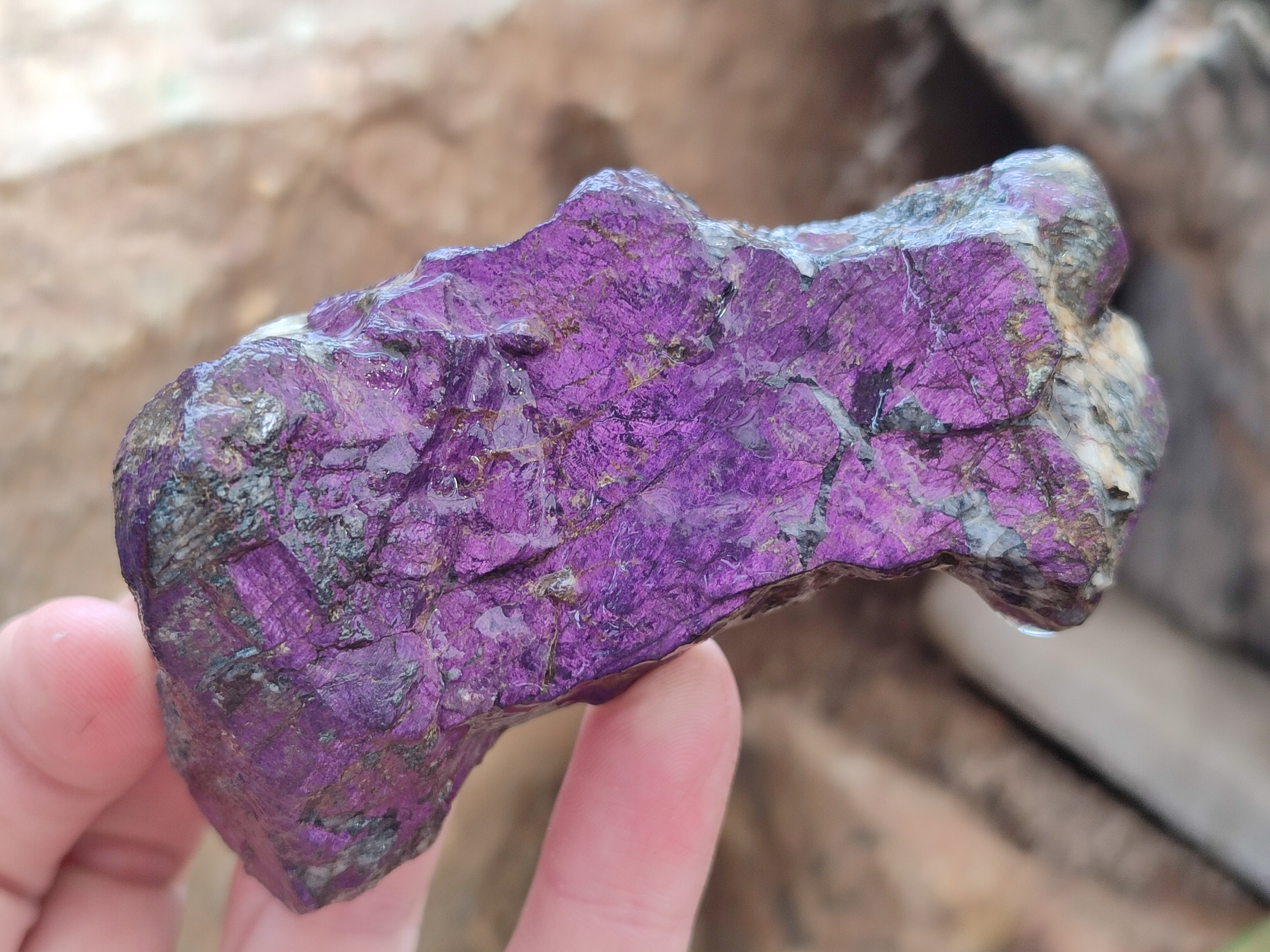 Natural Metallic Purpurite Cobbed Specimens x 6 From Erongo, Namibia - Toprock Gemstones and Minerals 