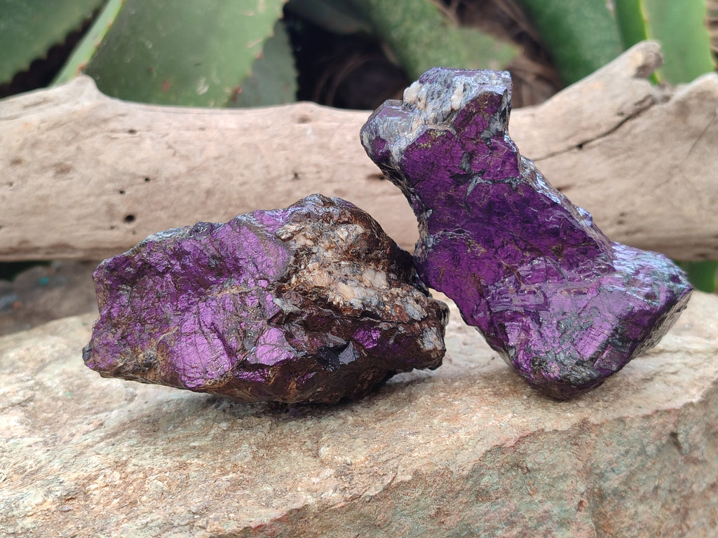 Natural Metallic Purpurite Cobbed Specimens x 6 From Erongo, Namibia - Toprock Gemstones and Minerals 