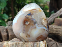 Polished Dendritic Agate Standing Free Forms x 5 From Madagascar