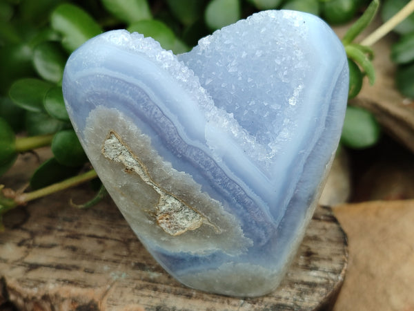 Polished Blue Lace Agate Geodes x 6 From Nsanje, Malawi