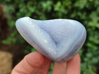 Polished Blue Lace Agate Geodes x 6 From Nsanje, Malawi