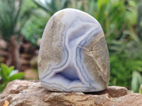 Polished Blue Lace Agate Geodes x 6 From Nsanje, Malawi