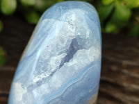 Polished Blue Lace Agate Geodes x 6 From Nsanje, Malawi