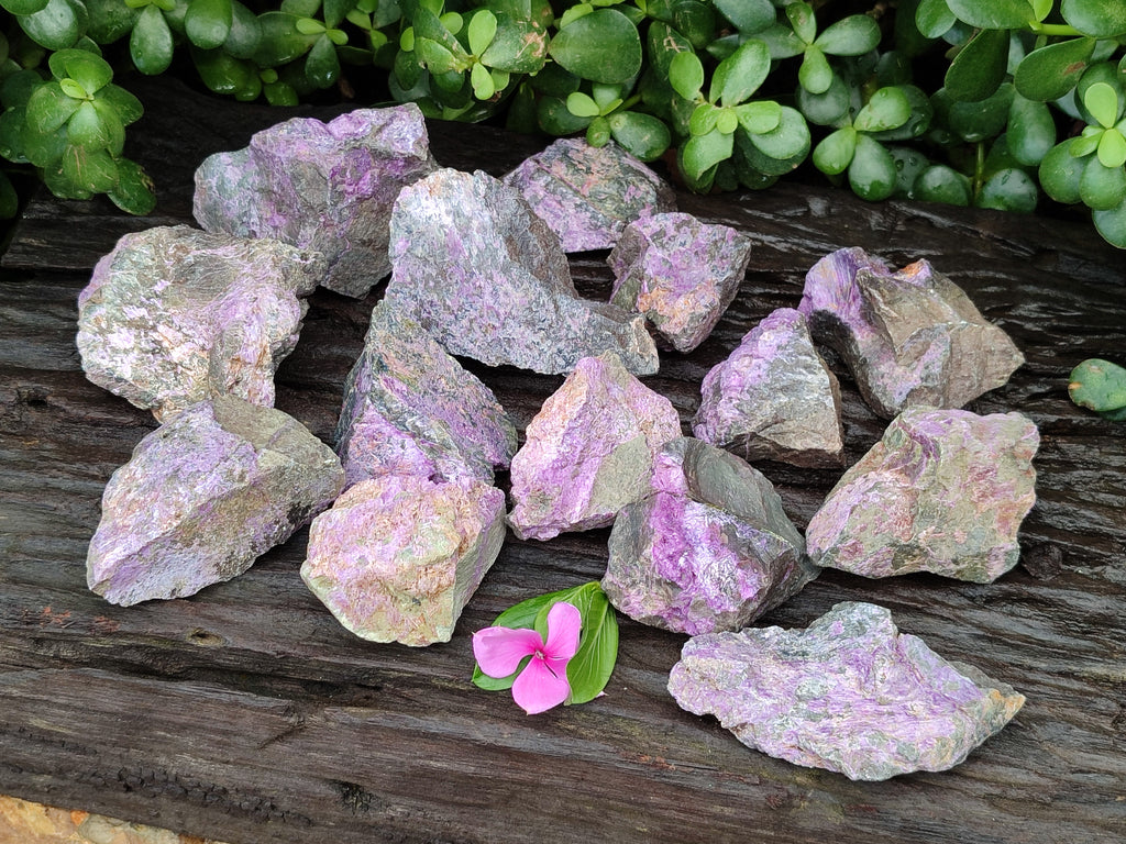 Natural Stichtite Cobbed Specimens x 24 From Barberton, South Africa - Toprock Gemstones and Minerals 