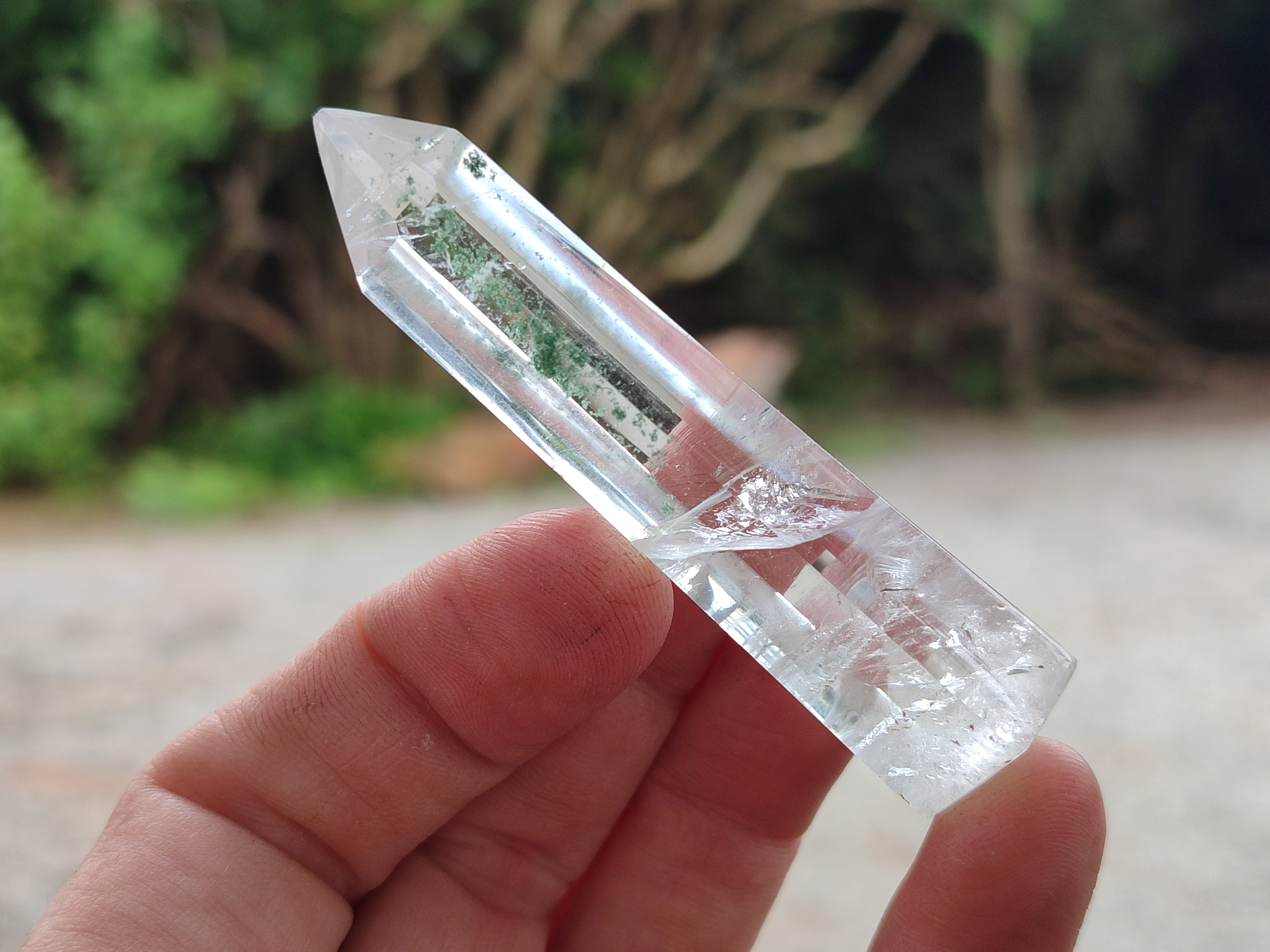 Polished Quartz Crystal Points with Various Inclusions x 11 From Madagascar - Toprock Gemstones and Minerals 