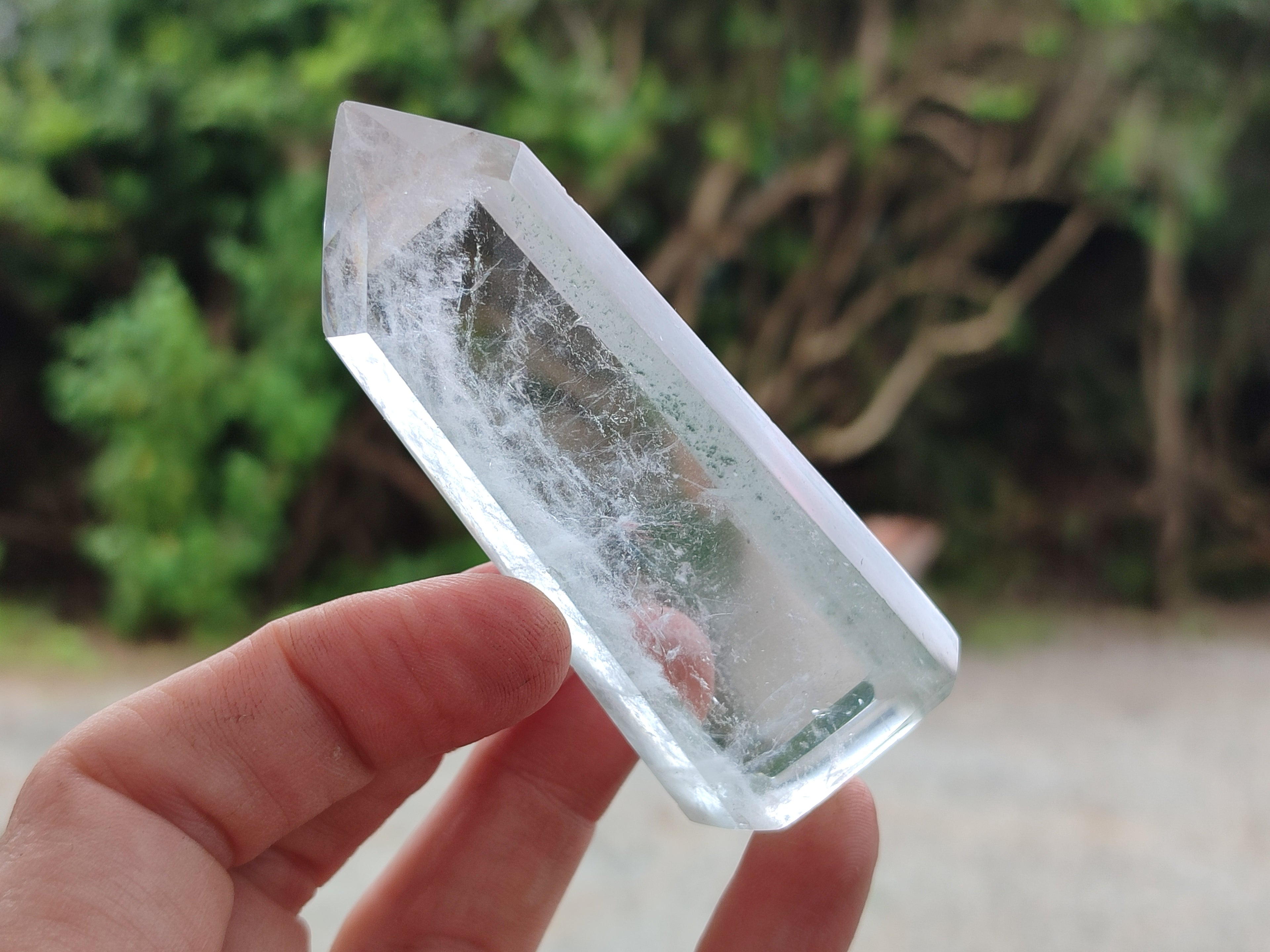 Polished Quartz Crystal Points with Various Inclusions x 11 From Madagascar - Toprock Gemstones and Minerals 