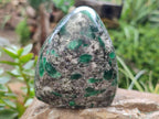 Polished Emerald Mica In Matrix Standing Free Forms x 4 From Mutoko, Zimbabwe - Toprock Gemstones and Minerals 