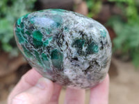 Polished Emerald Mica In Matrix Standing Free Forms x 4 From Mutoko, Zimbabwe