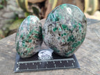 Polished Emerald Mica In Matrix Standing Free Forms x 4 From Mutoko, Zimbabwe - Toprock Gemstones and Minerals 