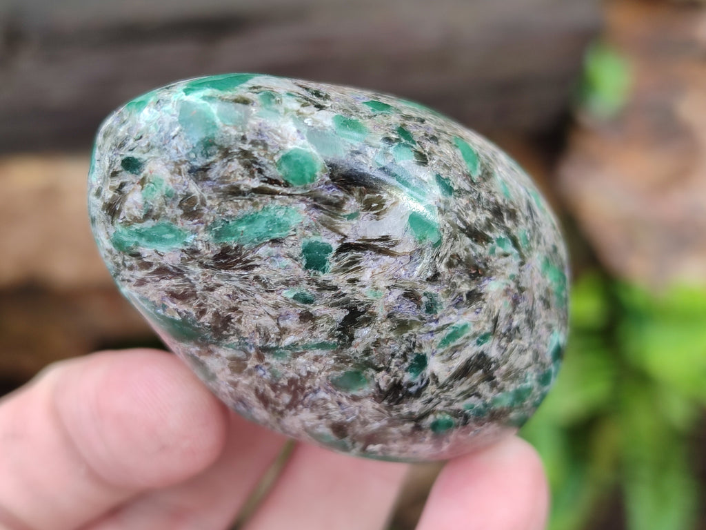 Polished Emerald Mica In Matrix Standing Free Forms x 4 From Mutoko, Zimbabwe - Toprock Gemstones and Minerals 