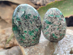 Polished Emerald Mica In Matrix Standing Free Forms x 4 From Mutoko, Zimbabwe - Toprock Gemstones and Minerals 
