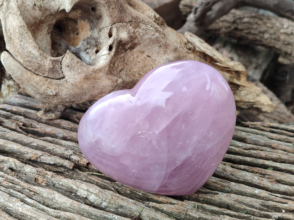 Polished Rose Quartz Hearts x 3 From Ambatondrazaka, Madagascar - Toprock Gemstones and Minerals 