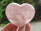 Polished Rose Quartz Hearts x 3 From Ambatondrazaka, Madagascar - Toprock Gemstones and Minerals 