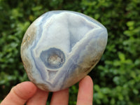 Polished Blue Lace Agate Geodes x 4 From Nsanje, Malawi