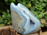 Polished Blue Lace Agate Geodes x 4 From Nsanje, Malawi