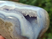 Polished Blue Lace Agate Geodes x 4 From Nsanje, Malawi