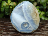 Polished Blue Lace Agate Geodes x 4 From Nsanje, Malawi