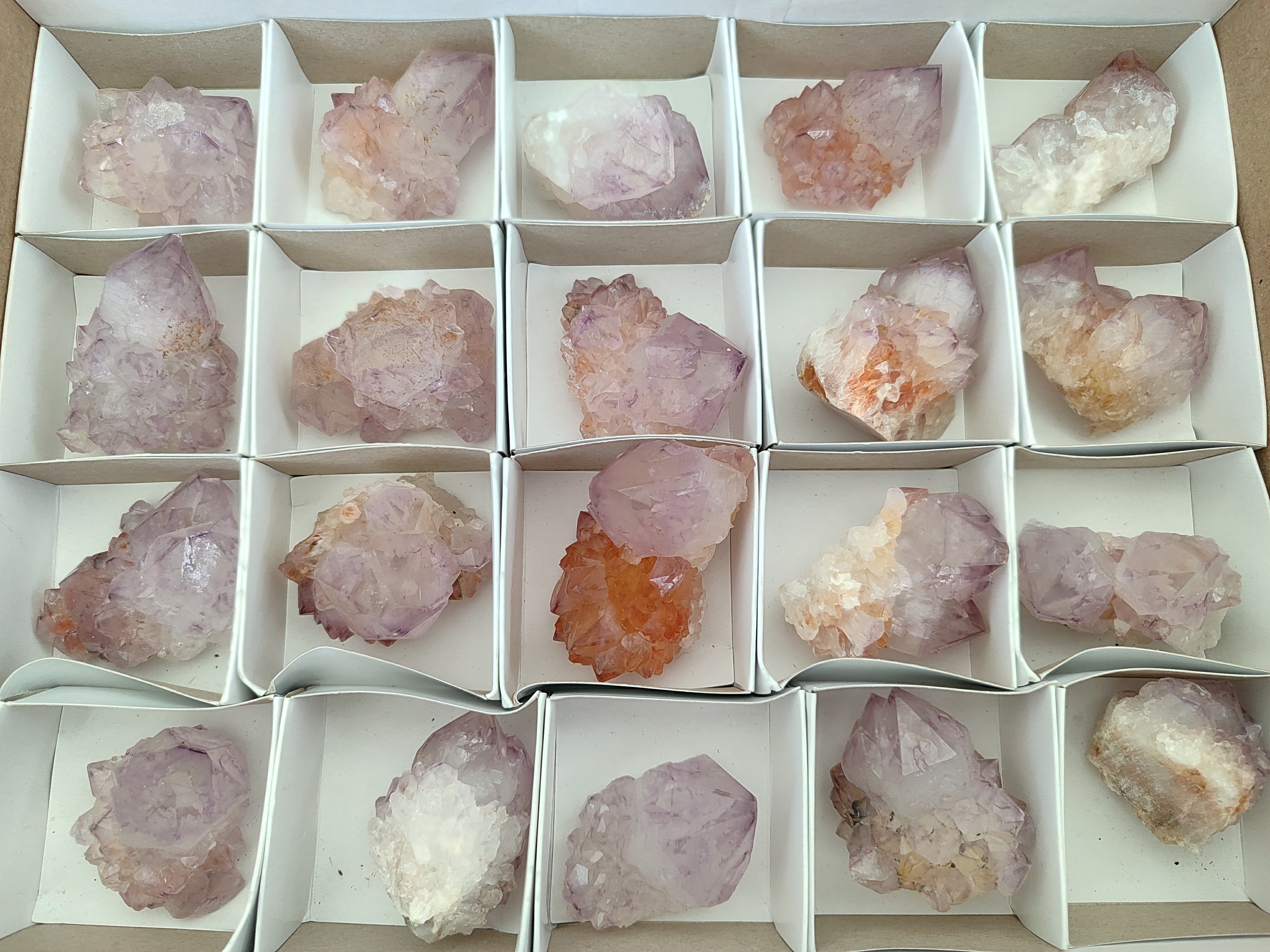 Natural Amethyst Spirit Quartz Clusters x 20 From Boekenhouthoek, South Africa - Toprock Gemstones and Minerals 