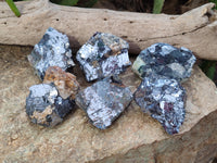 Natural Silver Lead Galena Specimens x 6 From Namibia