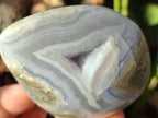 Polished Blue Lace Agate Geodes x 4 From Nsanje, Malawi - Toprock Gemstones and Minerals 