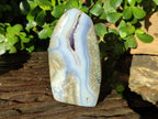 Polished Blue Lace Agate Geodes x 4 From Nsanje, Malawi - Toprock Gemstones and Minerals 