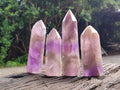 Polished Chevron Amethyst Points x 4 From Ankazobe, Madagascar - Toprock Gemstones and Minerals 