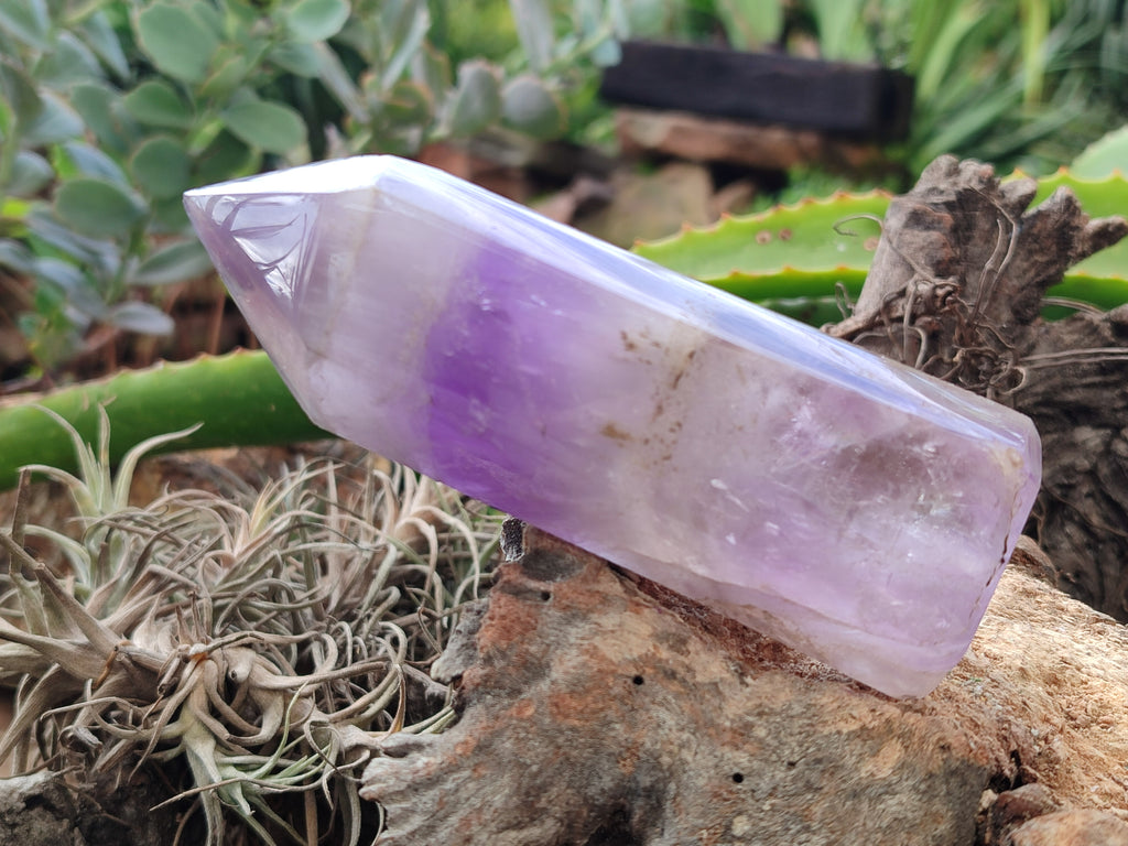 Polished Chevron Amethyst Points x 4 From Ankazobe, Madagascar - Toprock Gemstones and Minerals 