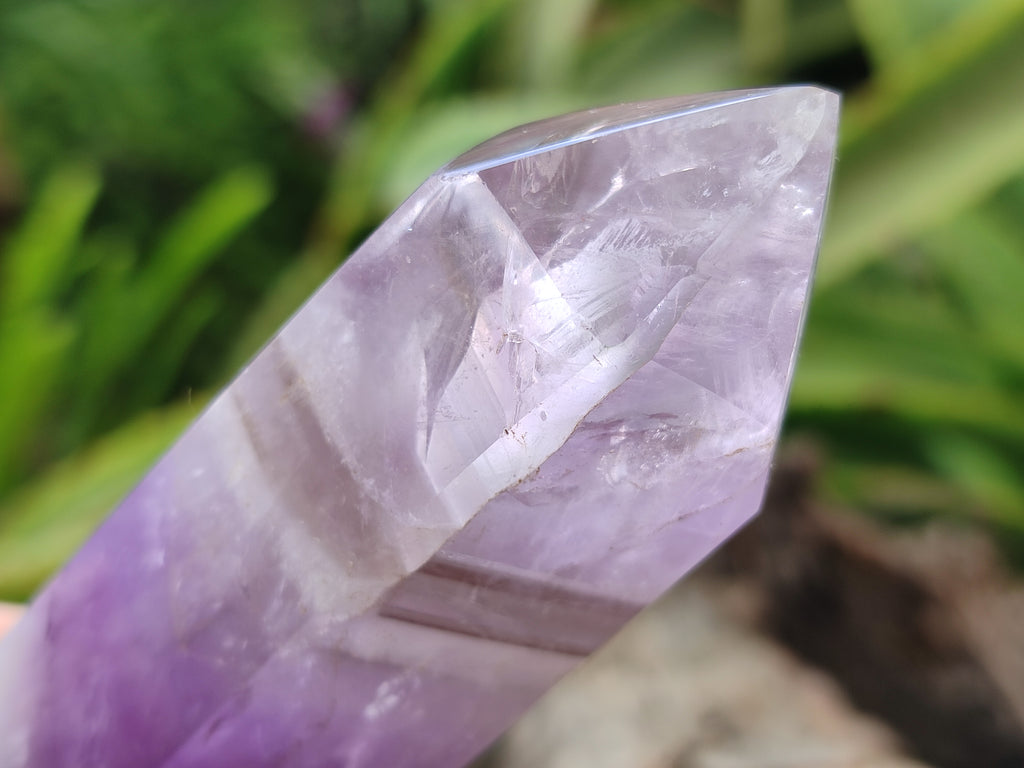 Polished Chevron Amethyst Points x 4 From Ankazobe, Madagascar - Toprock Gemstones and Minerals 