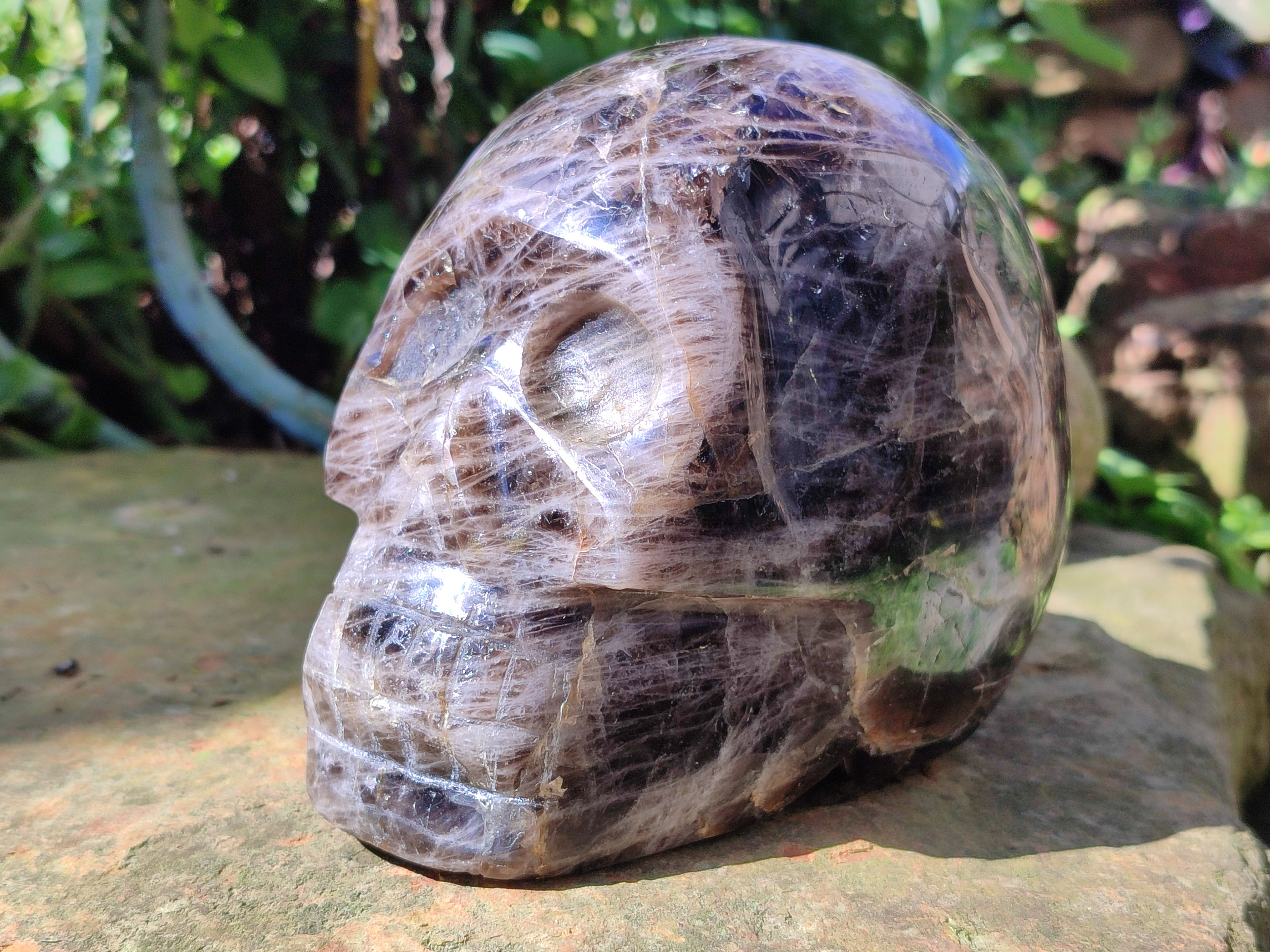 Hand Made Smokey Quartz Skull Carving x 1 From Madagascar - Toprock Gemstones and Minerals 