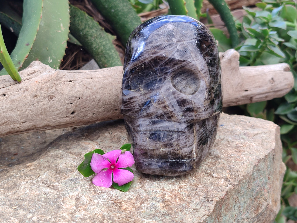 Hand Made Smokey Quartz Skull Carving x 1 From Madagascar - Toprock Gemstones and Minerals 