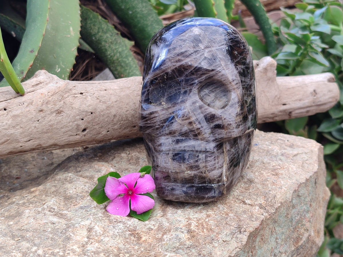 Hand Made Smokey Quartz Skull Carving x 1 From Madagascar - Toprock Gemstones and Minerals 