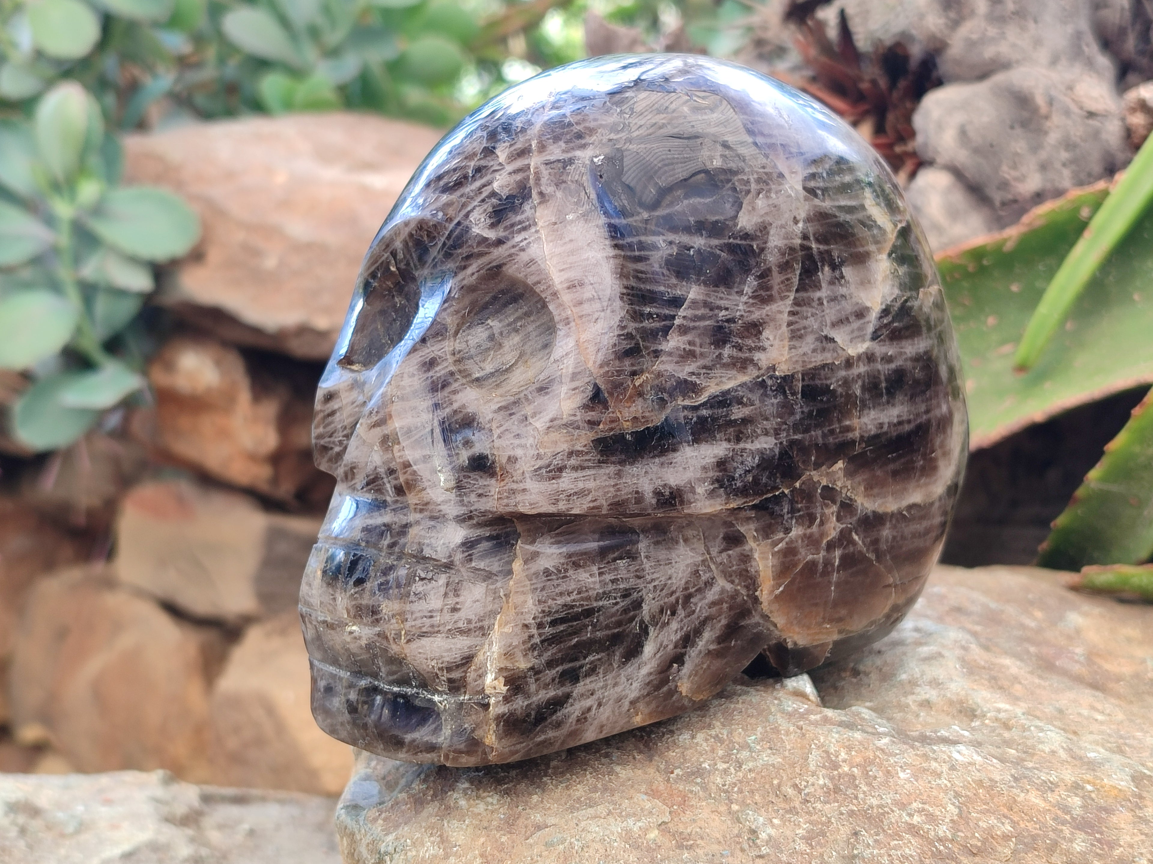 Hand Made Smokey Quartz Skull Carving x 1 From Madagascar - Toprock Gemstones and Minerals 