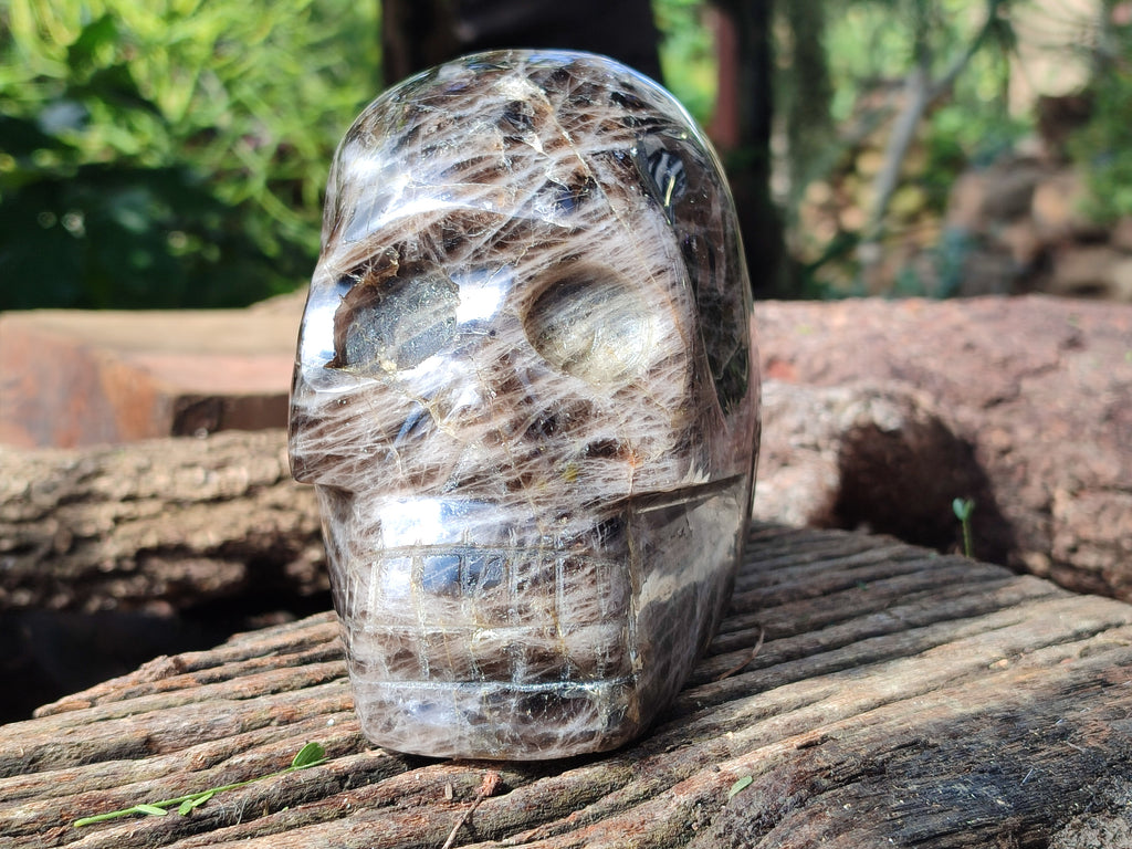 Hand Made Smokey Quartz Skull Carving x 1 From Madagascar - Toprock Gemstones and Minerals 