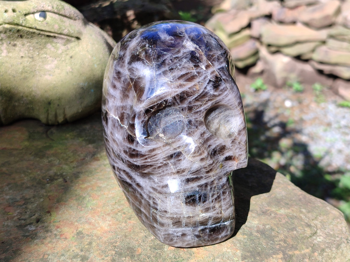 Hand Made Smokey Quartz Skull Carving x 1 From Madagascar - Toprock Gemstones and Minerals 