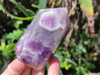 Polished Smokey Chevron Amethyst Points x 3 From Madagascar