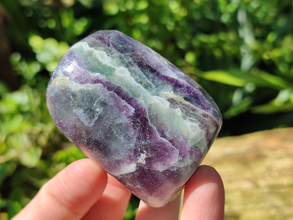 Polished Watermelon Fluorite Free Forms x 6 From Namibia - Toprock Gemstones and Minerals 