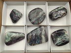Polished Watermelon Fluorite Free Forms x 6 From Namibia - Toprock Gemstones and Minerals 