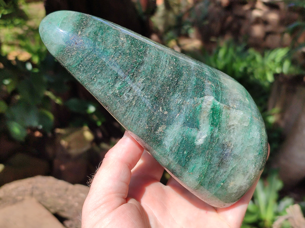Polished Fuchsite Standing Free Forms x 1 From Madagascar - Toprock Gemstones and Minerals 