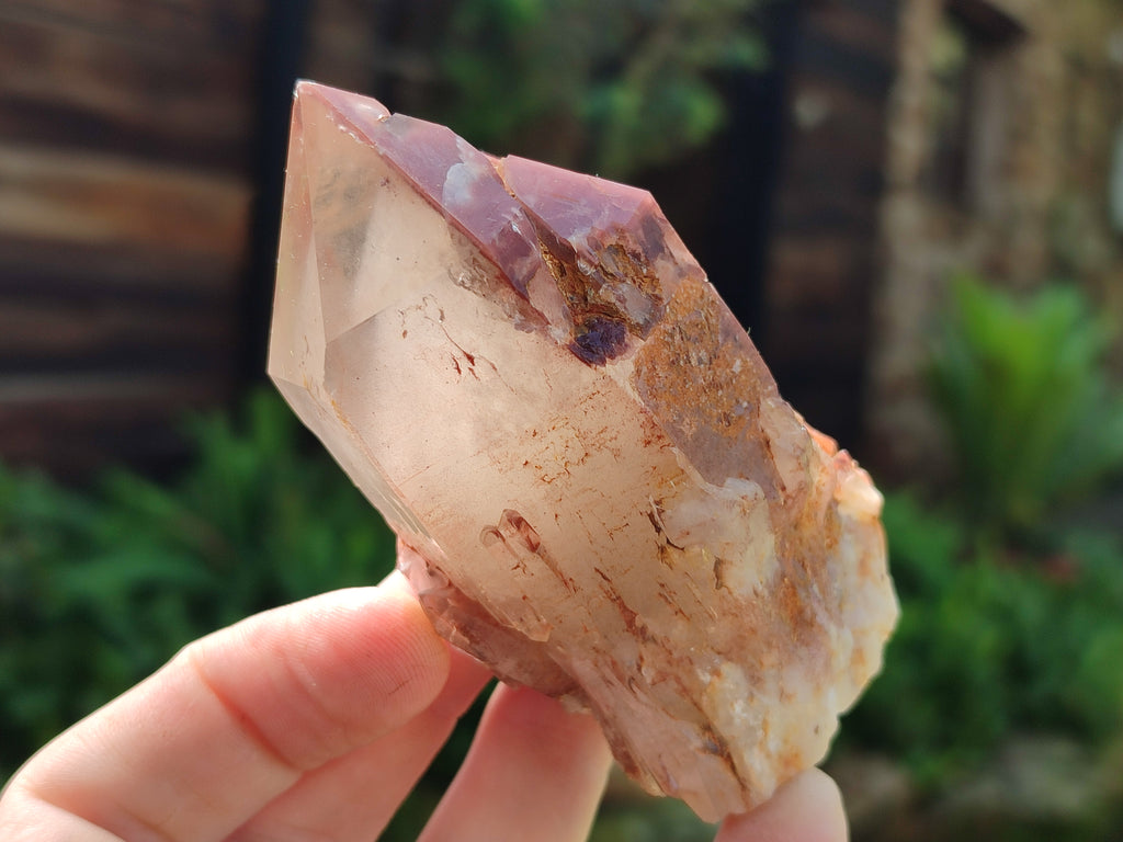 Natural Red Hematoid Phantom Quartz Clusters x 3 From Karoi, Zimbabwe - Toprock Gemstones and Minerals 