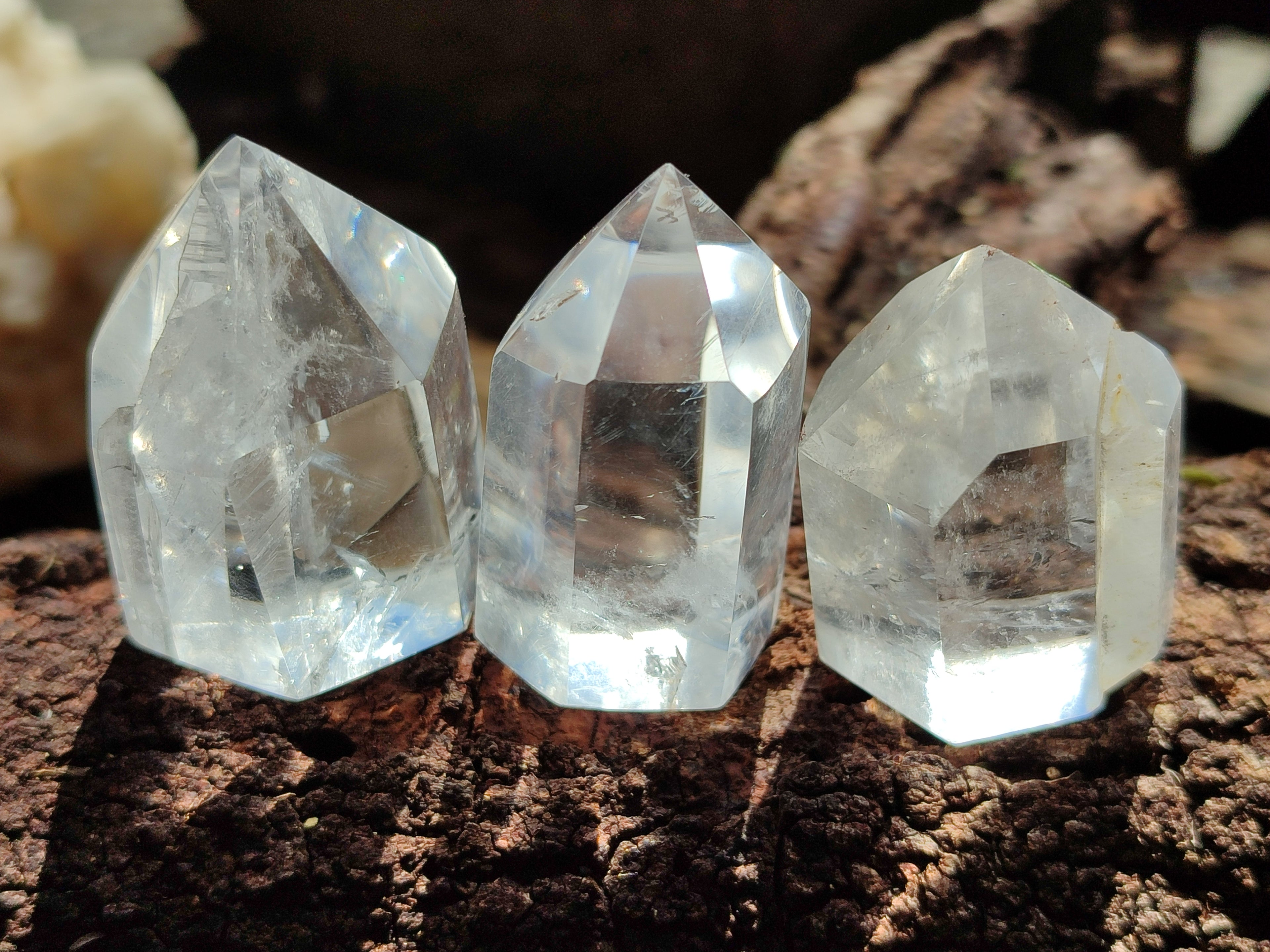 Polished Clear Quartz Crystals x 20 From Madagascar - Toprock Gemstones and Minerals 